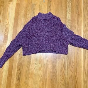 Free People Cropped Knit Turtleneck
